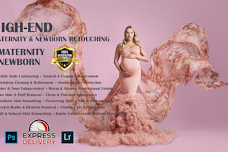 edit newborn baby, maternity photo retouch within 2 hours