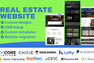 build real estate website on kvcore, chime, boomtown, cinc