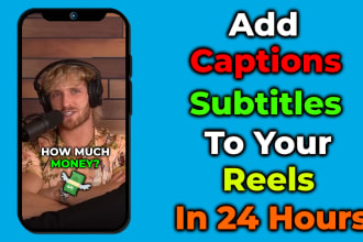 add subtitles or captions to your youtube shorts, tiktok, and reels in 24 hours