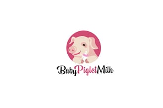 design superior conventional baby piglet milk logo