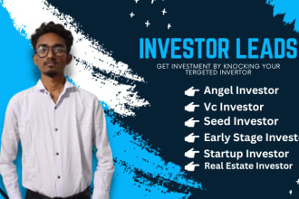 build a list of angel, venture capital, seed, early stage investor leads
