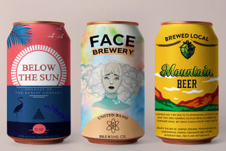 do label for beverage, juice, energy drinks, can, water and beer