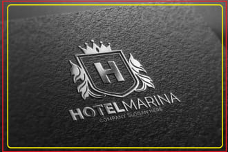 make an elegant hotel and resort logo for your business