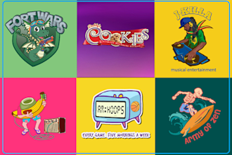 draw a cute fun hand made logo design in 12 hours