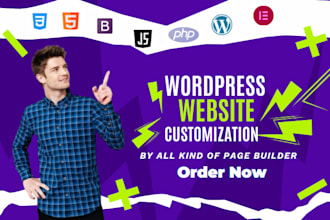 customize wordpress website design redesign or revamp elementor pro website