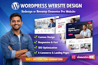 wordpress elementor pro design and redesign