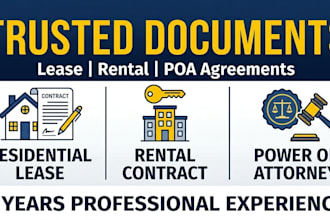 draft lease, rental agreement and power of attorney