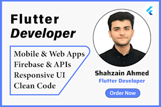 do flutter app development and be your flutter developer