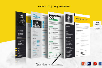 perform professional ats resume design and CV design