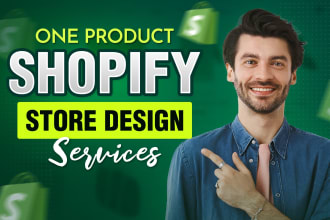 create one product shopify store or shopify product landing page