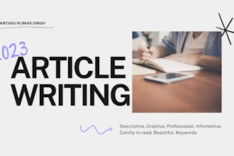 write amazing articles for you within 1 day