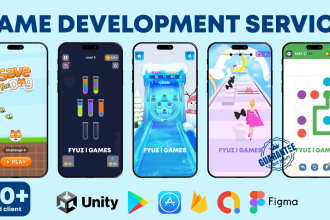 do unity 2d game and 3d game development , unity game development