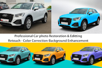 do car photo editing and automotive retouching service