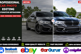 do professional car photo editing and automotive retouching