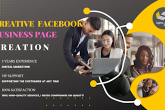 set up facebook business page, optimize, fan page create, banner, cover design