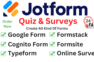 create online surveys, google form, questionnaire, quiz, survey form, jotform