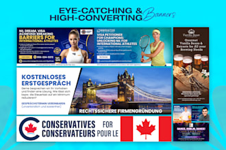create eye catching web banner fb banner ads youtube banner