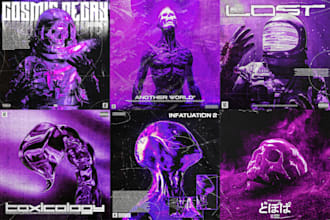 design edm, dubstep music album cover or single cover artwork, song album cover