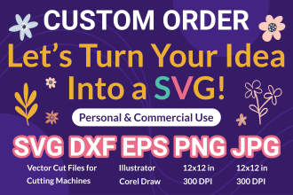 turn your idea into an amazing custom svg design