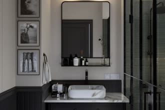 design high end residential bathroom
