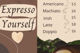create professional restaurant menu card designs