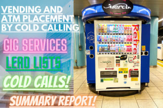 do cold calling for vending and atm machine placement locations