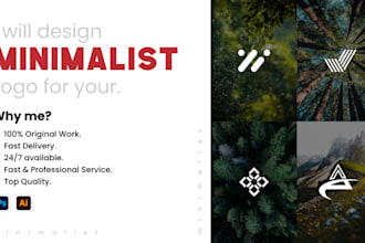 design modern clean minimalist logo design for business
