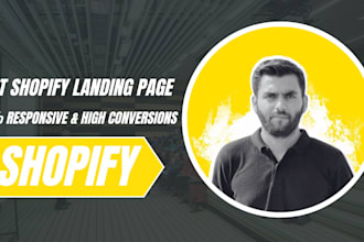 develop shopify landing page a fast loading  to reduce bounce rates
