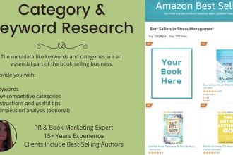 do research for profitable keywords and categories for your book on amazon KDP