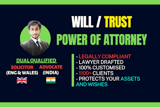 prepare your last will, codicil, power of attorney