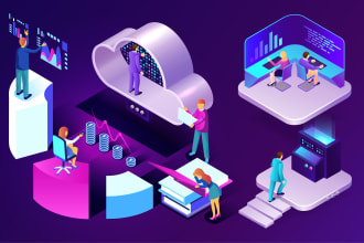 do custom isometric illustration for your app or web landing page