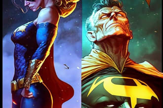 create comic book and custom illustration