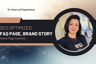 write your faq page, brand story, or home page