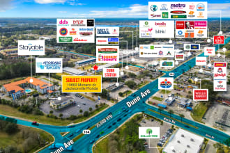 design and redesign retail trade aerial map for offering memorandum brochure