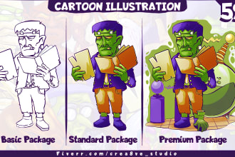 draw a playful illustration merch or business