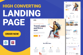 create modern wordpress landing page design or elementor landing page