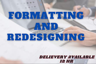 format microsoft word document, layout, and redesign professionally