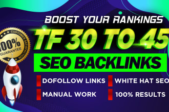 make high authority high tf 30 plus dofollow homepage backlinks