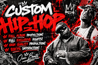 produce a professional exclusive custom hip hop beat