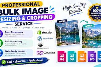 bulk resize, crop images for shopify and ecommerce website