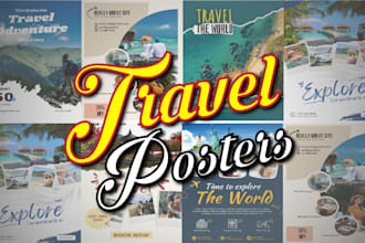 design a creative travel poster and flyer