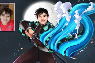 draw demon slayer and any custom anime art