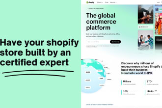 be shopify developer to build shopify store, shopify website or shopify redesign