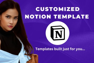 design a custom notion template aesthetic notion template UX design