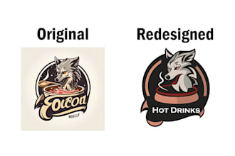 simplify, modify, vectorize and redesign your existing logo