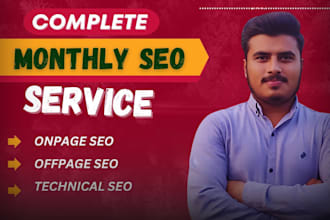 offer complete monthly SEO service package for easy ranking