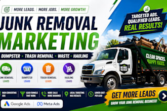 do junk removal marketing dumpster trash removal waste ads hauling lead funnel