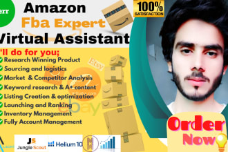 be your amazon fba expert virtual assistant, amazon virtual manager, amazon va