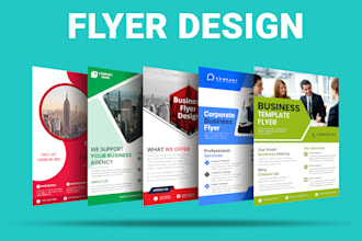 design professional business flyer, custom flyer and marketing flyer