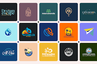 create logo design for travel business and vacation services
